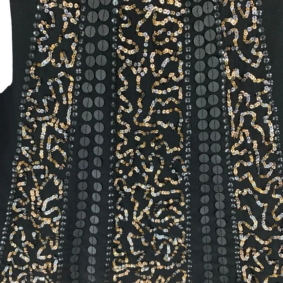 Reitman Elegant Black sequins camisole Embellished sleevelessTank Top size xl - Picture 6 of 13